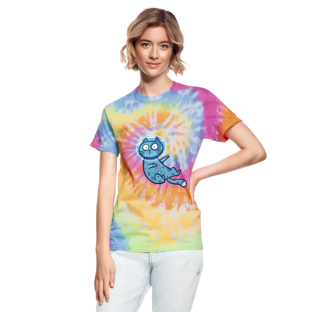 Space Cat Unisex Tie Dye T-Shirt