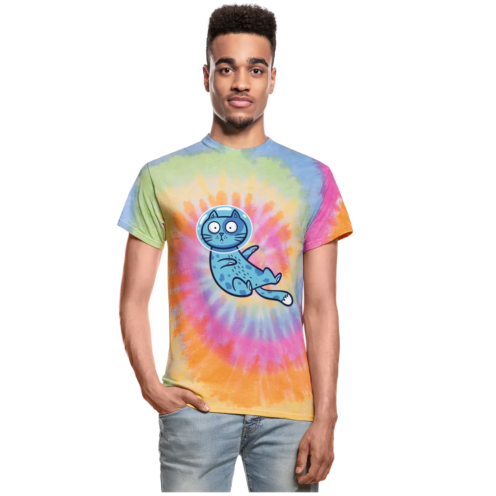 Space Cat Unisex Tie Dye T-Shirt