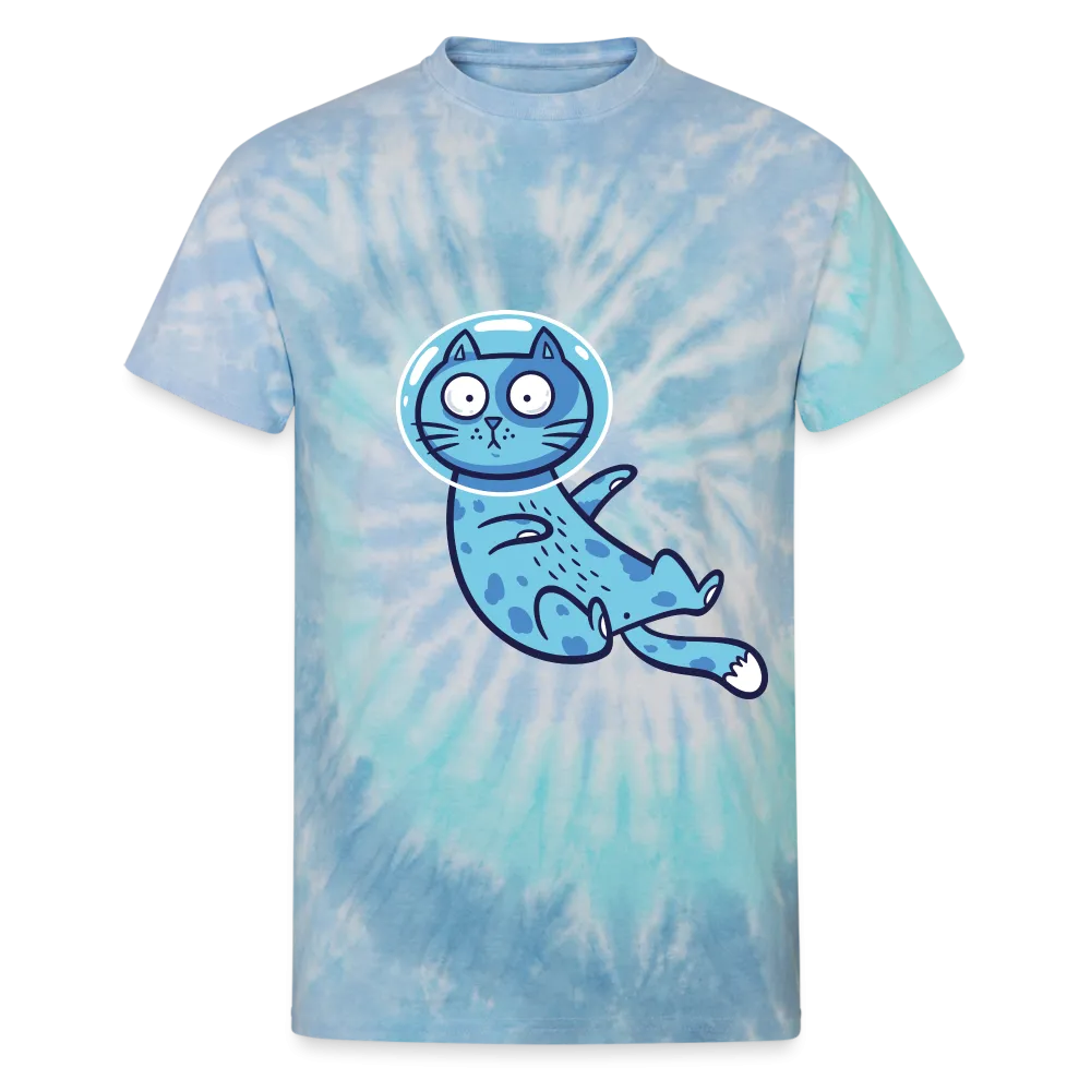 Space Cat Unisex Tie Dye T-Shirt