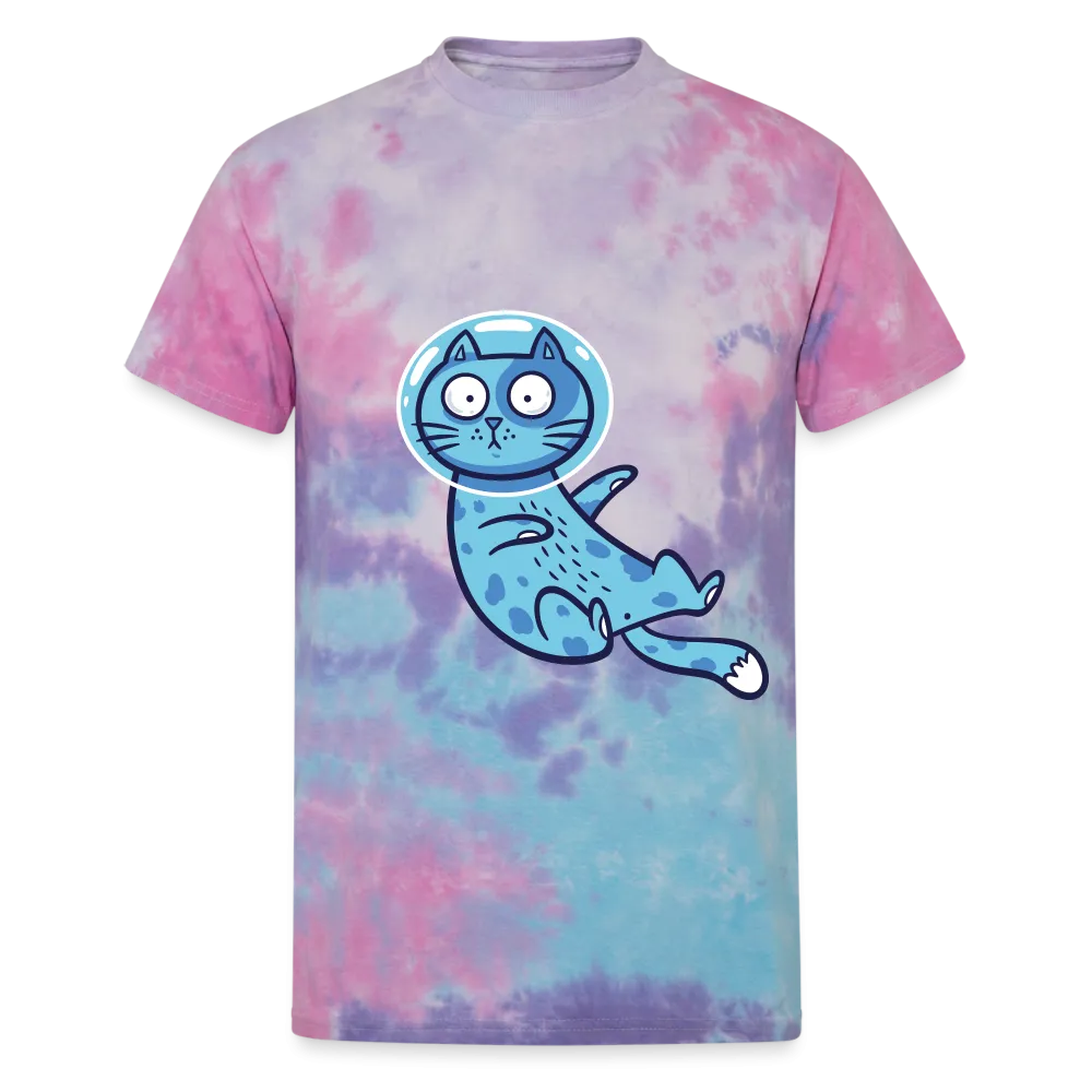 Space Cat Unisex Tie Dye T-Shirt