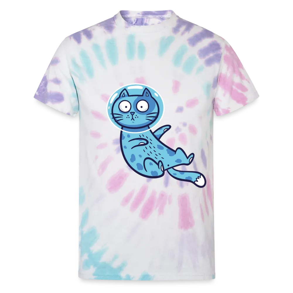 Space Cat Unisex Tie Dye T-Shirt