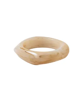 Square  Beige Marbled Bangle