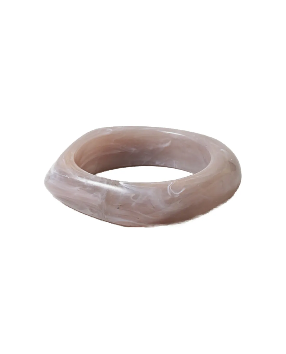 Square Grey Marbled Bangle