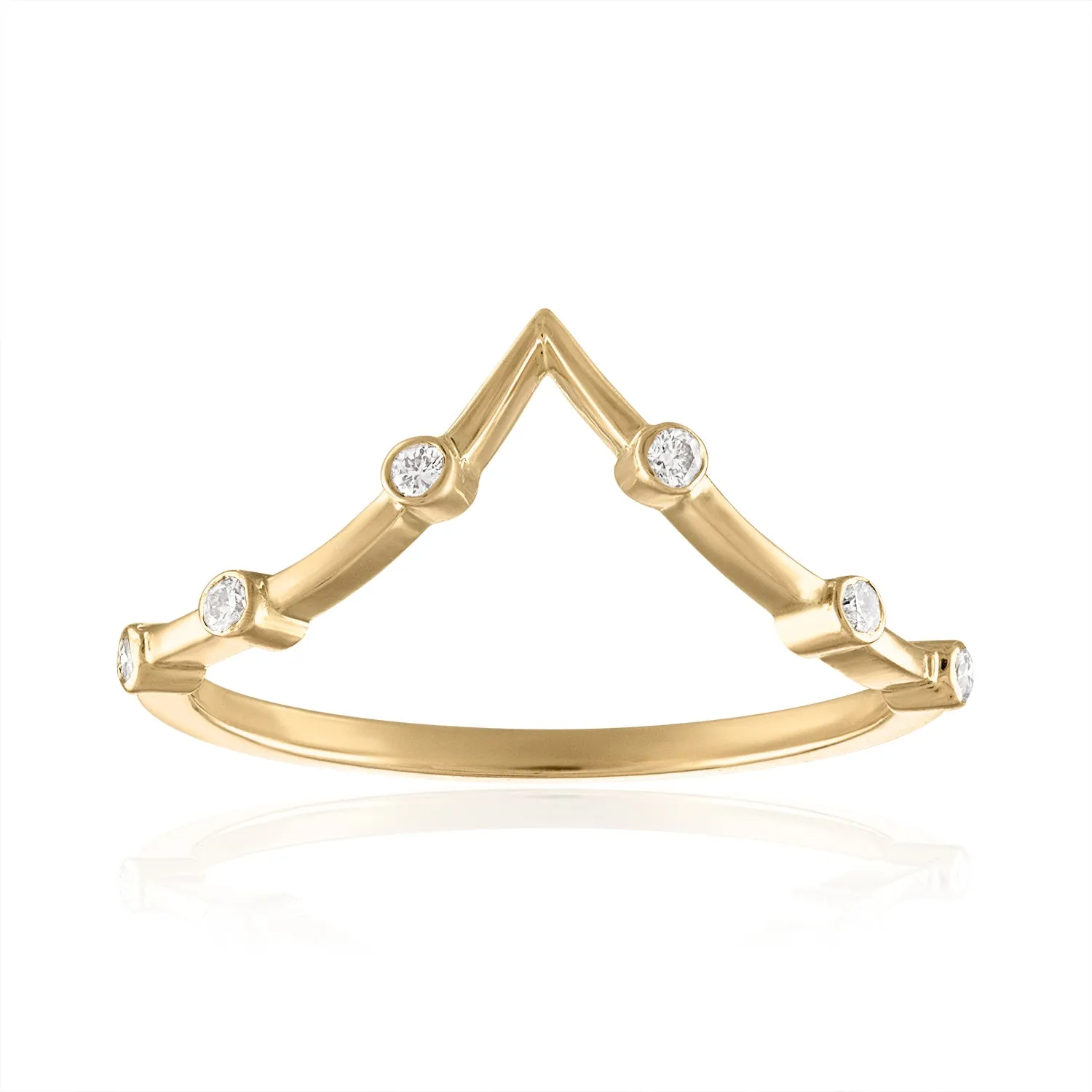 STACKING RING WITH DIAMONDS