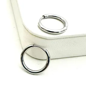 Sterling Earring Charm Hoops