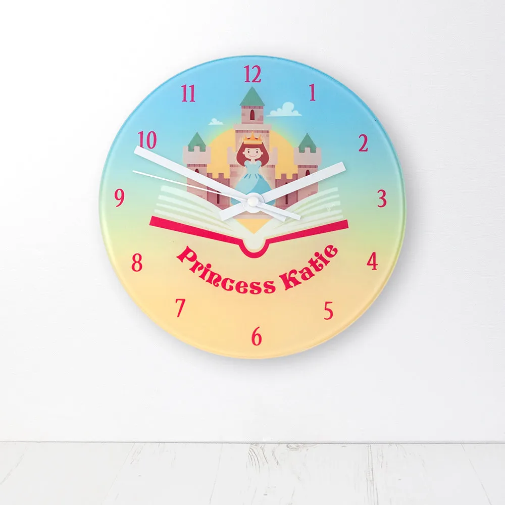 Storybook Princess Personalised Wall Clock