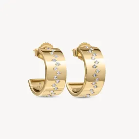 Stream of Diamonds Cuff Earrings