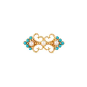 SUSAN CAPLAN VINTAGE 1980s vintage edwardian revival bar brooch -                         -                     -               