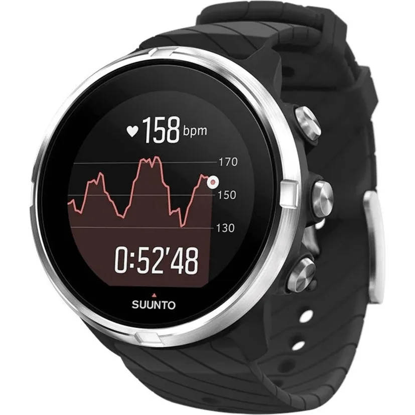 Suunto 9 Smart Watch Heart Rate/GPS/1.3LED Display Black Stainless Steel Body