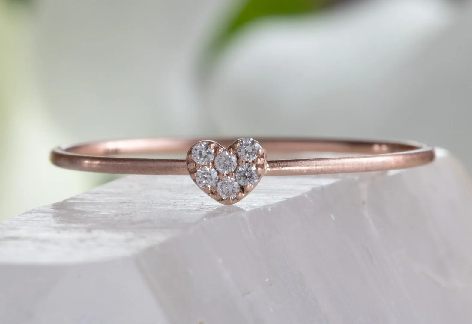 Sweetheart Pavé Diamond Ring