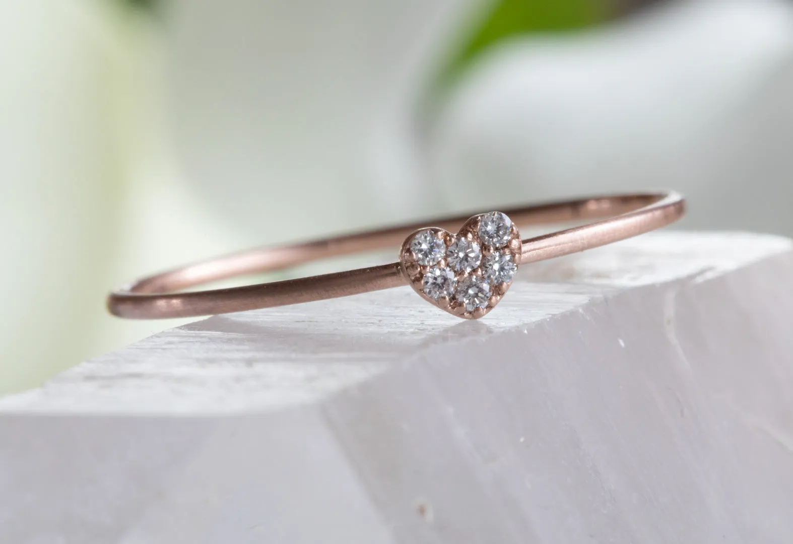 Sweetheart Pavé Diamond Ring