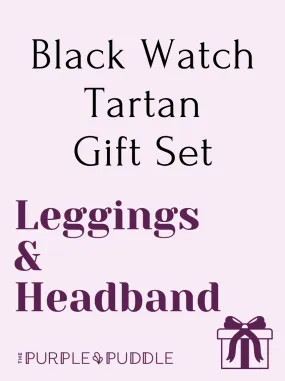 Tartan Legging & Headband Combo // Black Watch Tartan