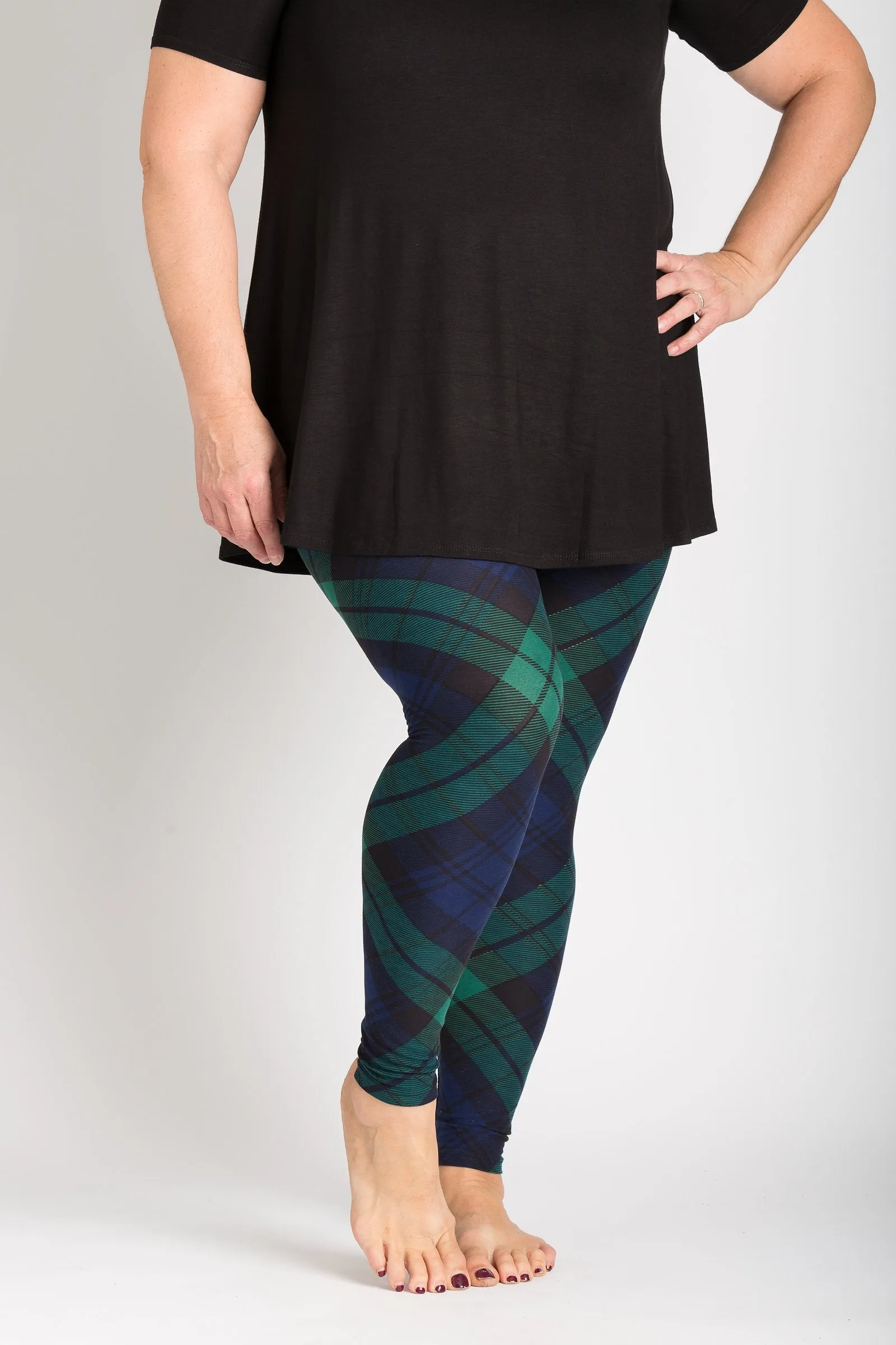 Tartan Legging & Headband Combo // Black Watch Tartan