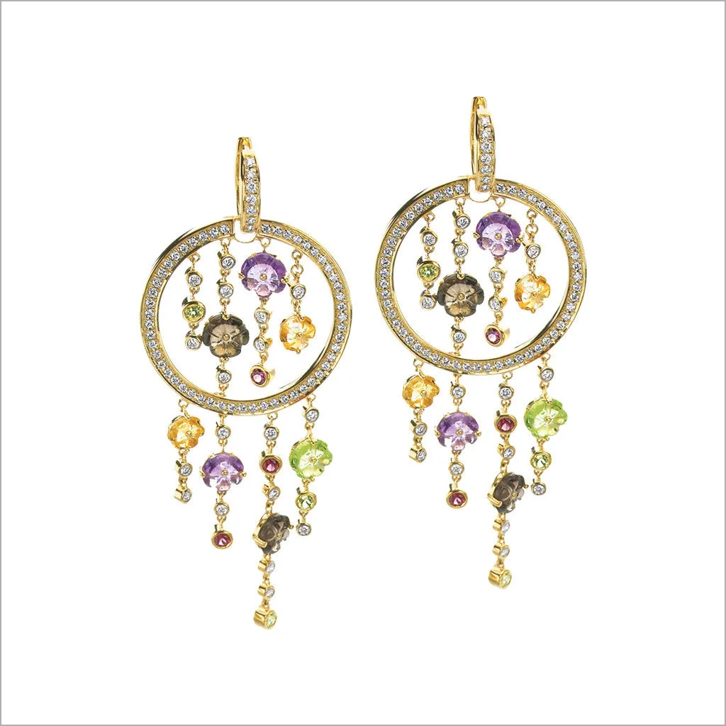 Tempia 18K Gold & Multi-Stone Earrings with Diamonds