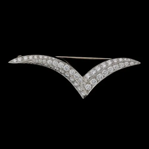 Tiffany & Co. Diamond Platinum Brooch