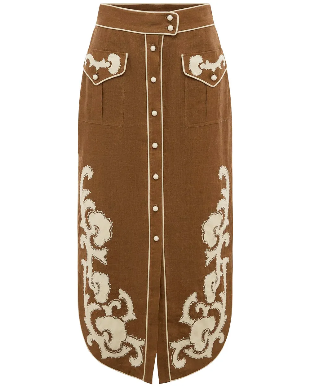 Tobacco Applique Ruby Skirt