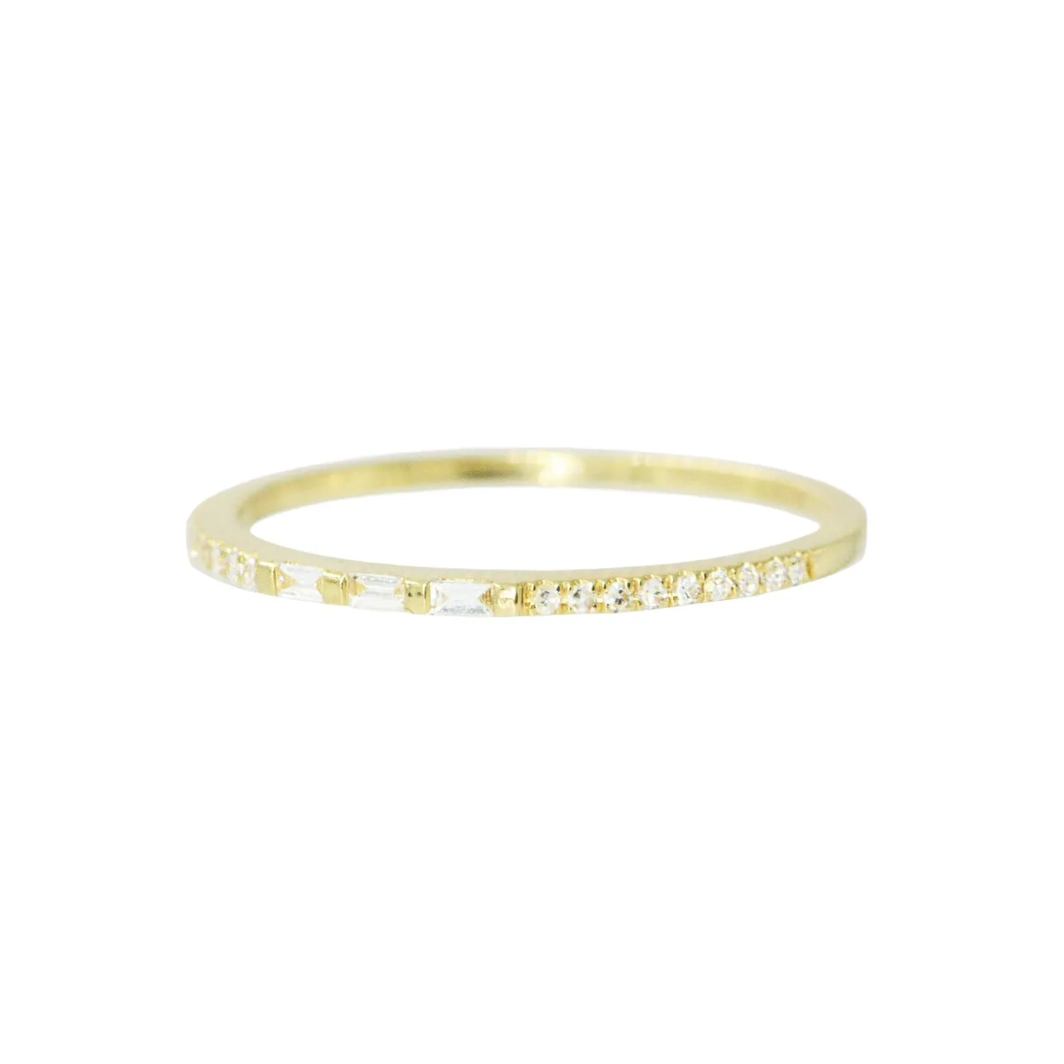 Triple Baguette Diamond Stacking Ring