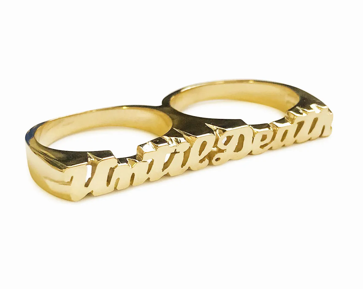 Until Death Double Finger Ring