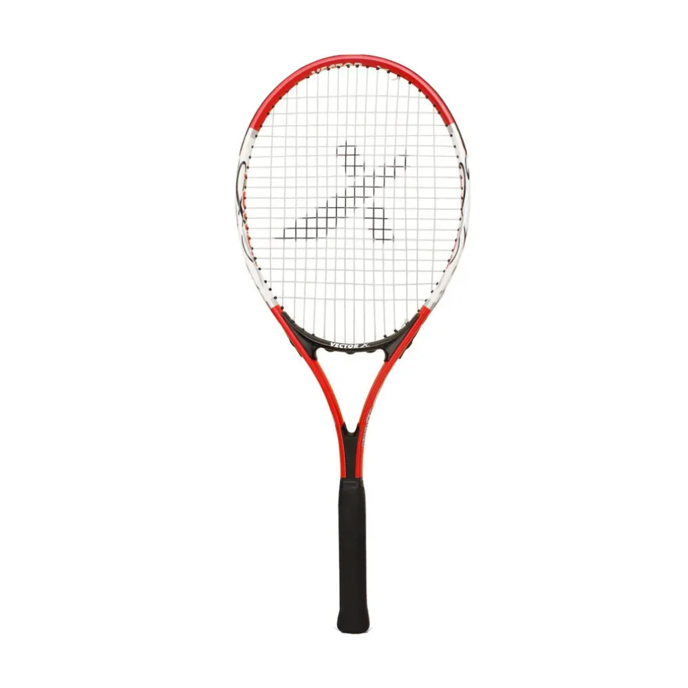 VECTOR X VXT-520 Strung Tennis Racquet (Red/White)