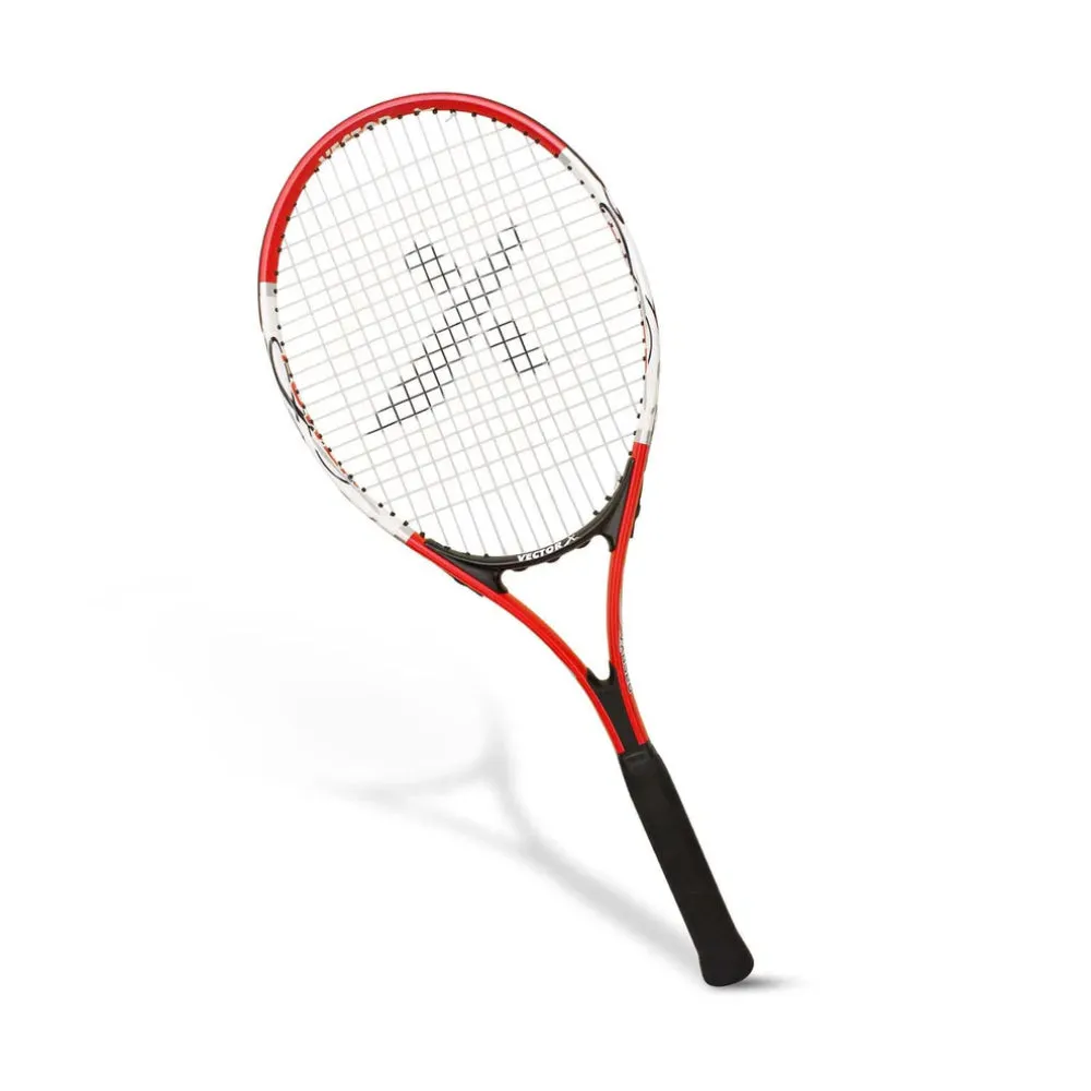 VECTOR X VXT-520 Strung Tennis Racquet (Red/White)