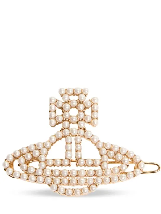 Vivienne Westwood   Annalisa faux pearl large hair clip 