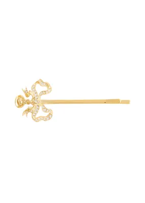 VIVIENNE WESTWOOD Bow crystal-embellished hair clip  -                         -                     -                