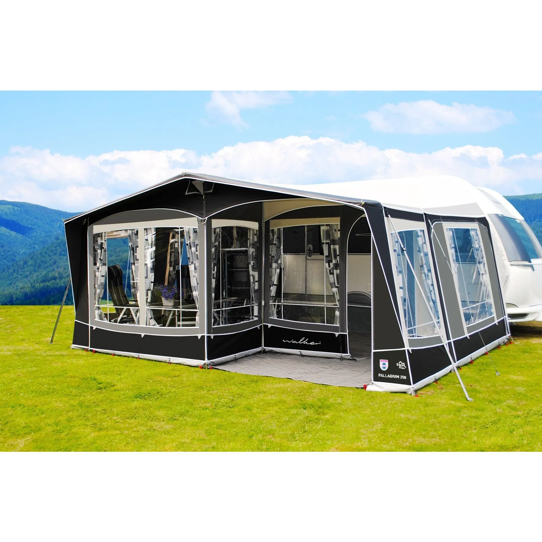 Walker Palladium 350 Full Caravan Awning Traditional (2024) + Straps