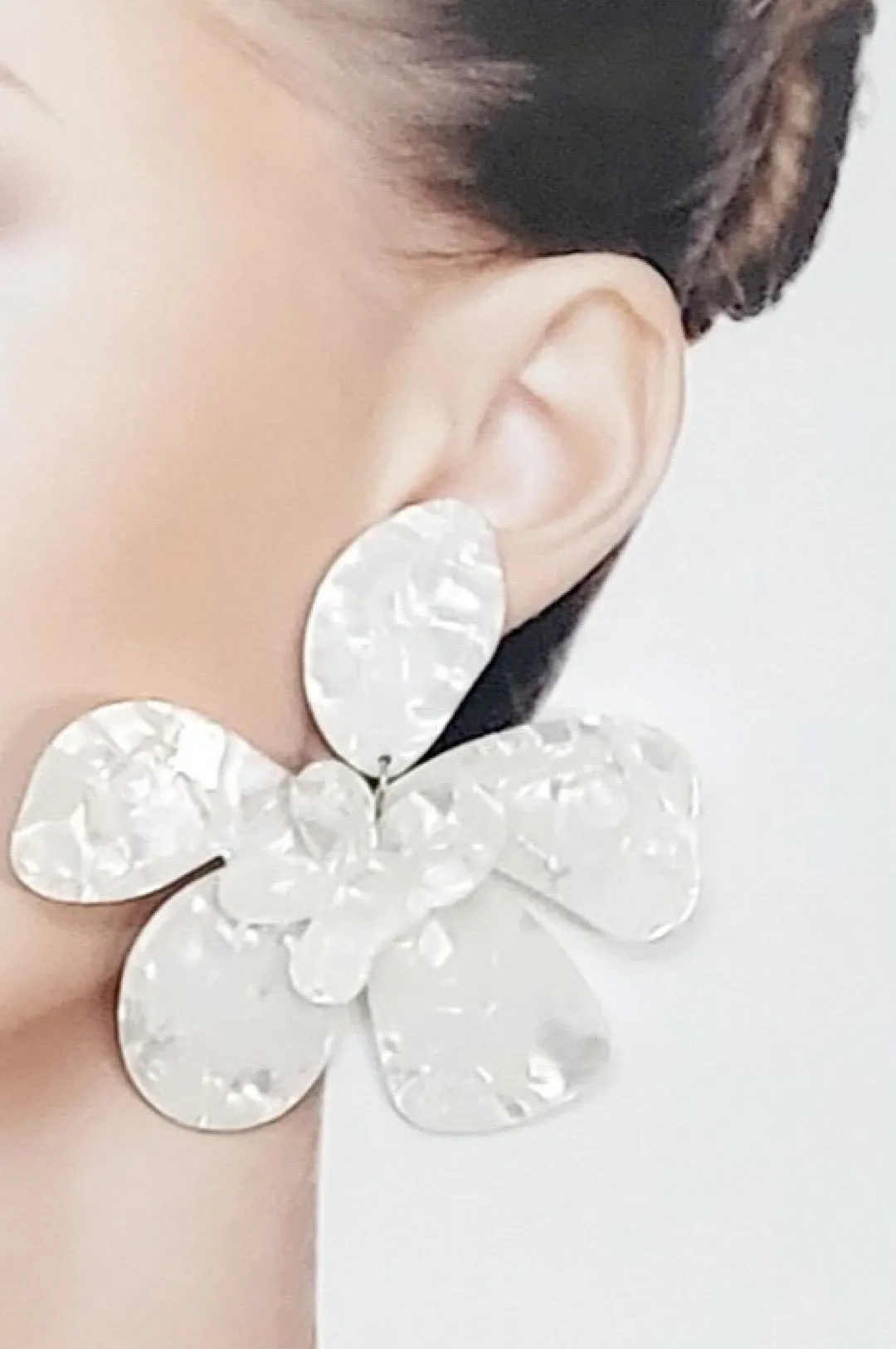 White Flower Earring