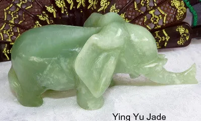 Wise Elephant Protects Rare Old Chinese Jade Elephant Carving