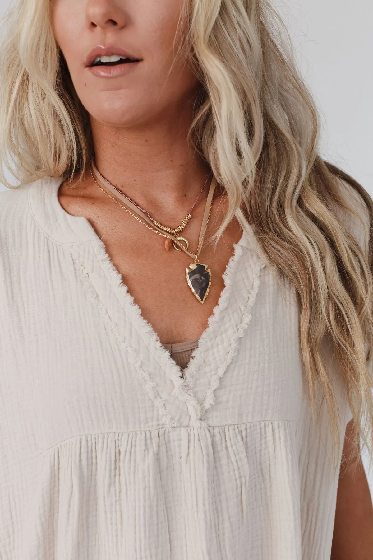 You're A Gem Layered Necklace - Gold